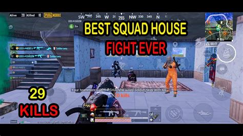 Best Squad House Fight Ever In Pubg Mobile Youtube