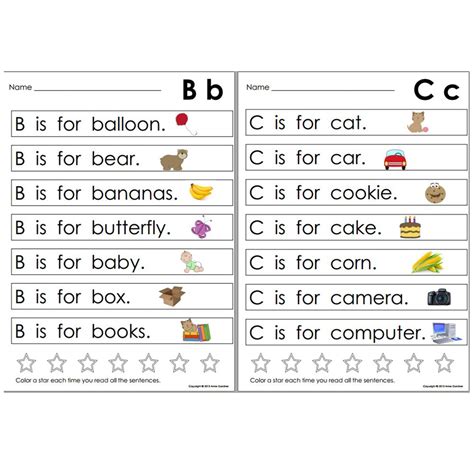 All underlined words are explained in wordchecker below. Learning ABC Alphabet Sentences English Workbook ...