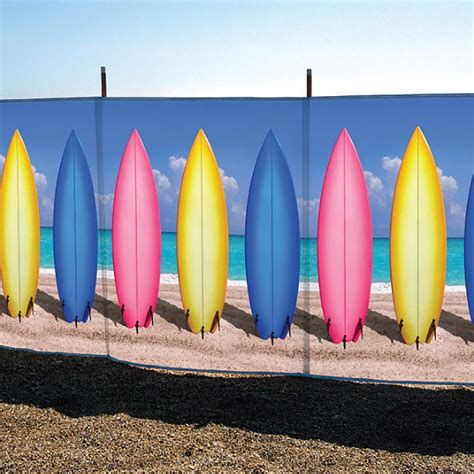 Laeto 4 Pole 4 Surfboard Printed Windbreak For The Outdoors At The