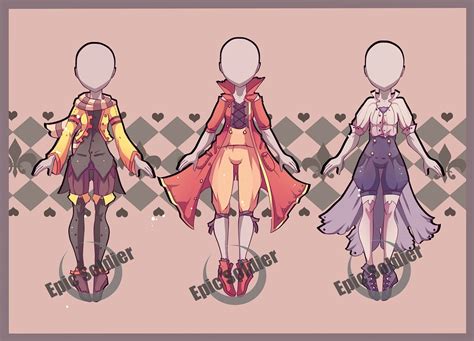 Costume Adoptables 9closed By Epic Soldier On Deviantart