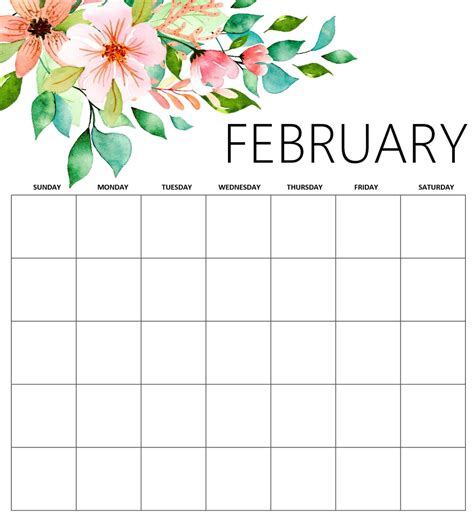 Printable February Calender