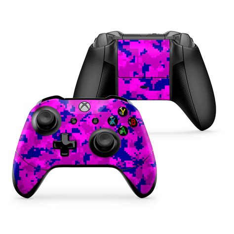 The controller has been themed to look like a creeper. Digital Neon Camo Xbox One X/S Controller Skin | Xbox one ...