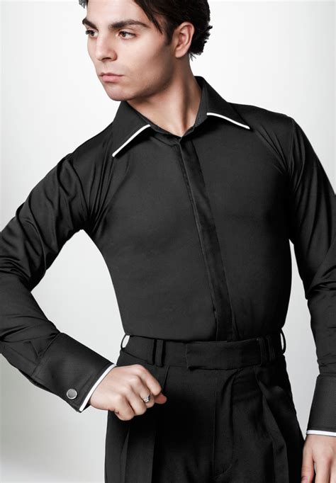 dancemo mens stretch ballroom dance shirt 92014104 ballroom shirt