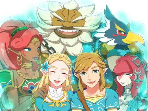 All The Champions From Breath Of The Wild The Legend Of Zelda