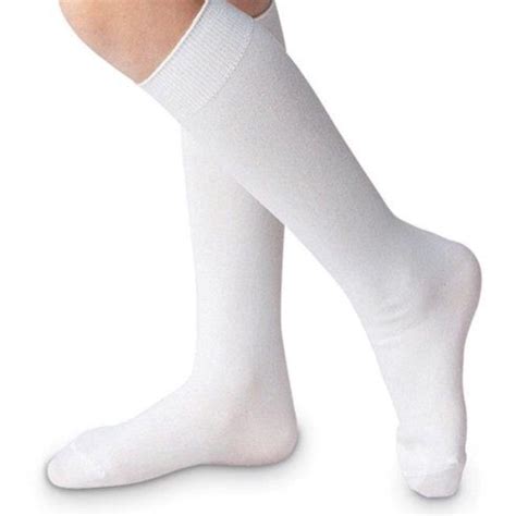 Unisex Seamless White Knee Socks Dressie Jessie Smocking