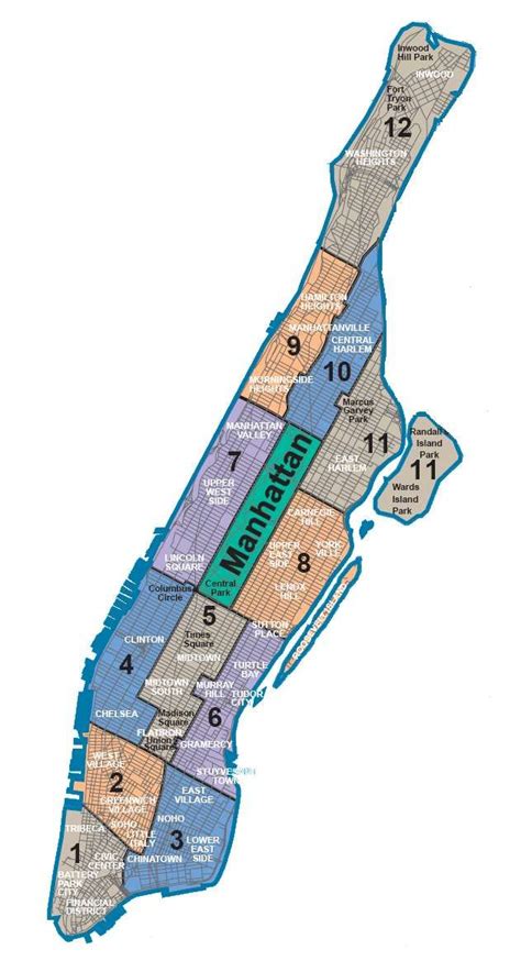 Map Of Nyc 5 Boroughs And Neighborhoods Nyc Map New York City Map
