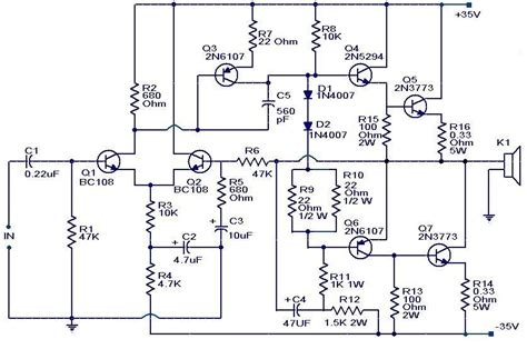 This document contains schematic diagram of orange 125mk3 including the guitar preamp section, feedback and power amplifier section. 100W Subwoofer Amplifier Circuit | audio wiring diagram