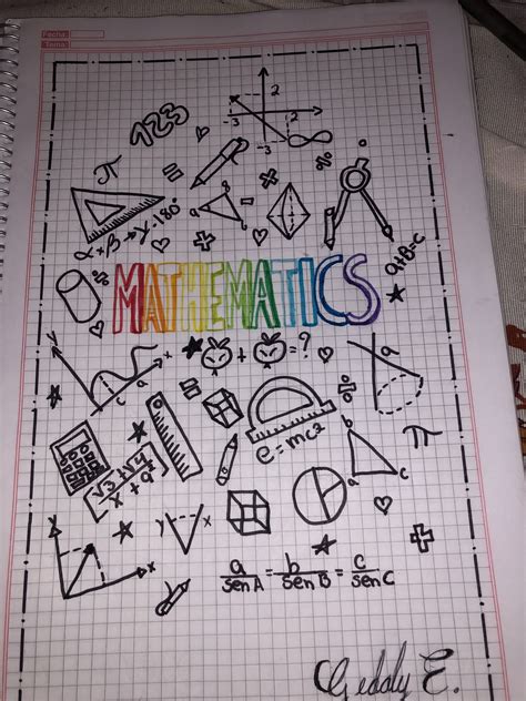 Portada Cuaderno Matematicas Portadas De Matematicas Caratulas De