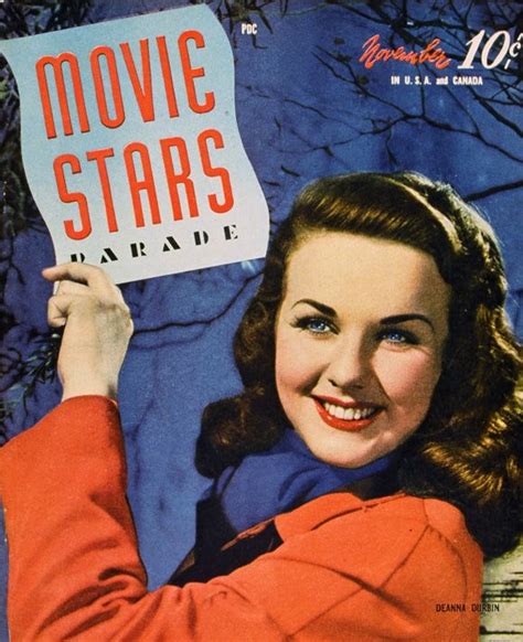 Vintage Movie Magazine Cover Deanna Durbin Golden Age Of Hollywood Deanna Durbin Movie Stars