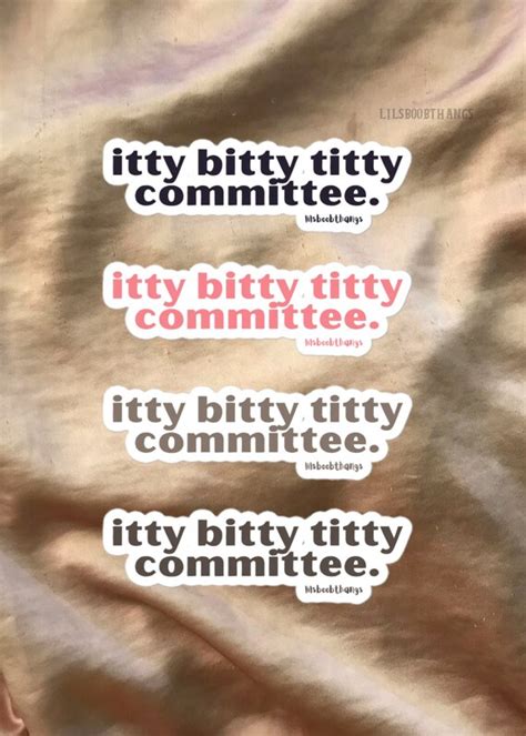 Itty Bitty Titty Committee Vinyl Sticker Bundle Vinyl Etsy