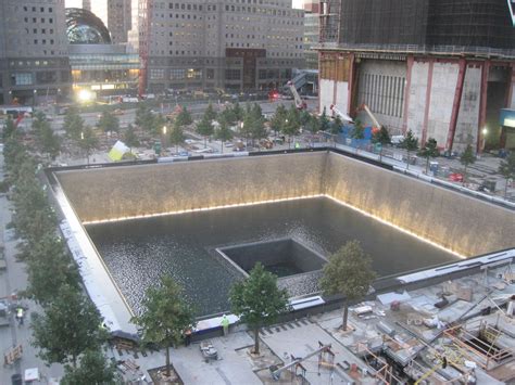 The World Trade Center Memorial Fountain Was Turned On