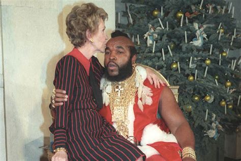 This Photo Of Nancy Reagan Kissing Mr T On His Lap Makes Christmas Great Again