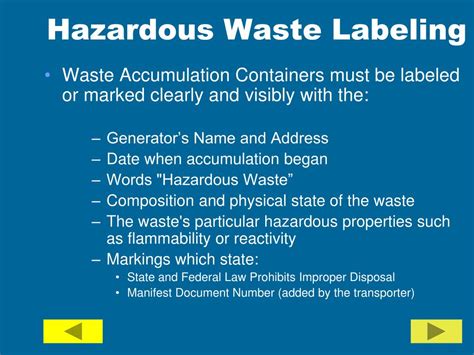 Ppt Hazardous Waste Handling Certification Powerpoint Presentation