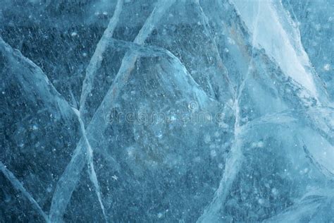 Frozen Lake Surface Cracked Ice Stock Image Image Of Cracked