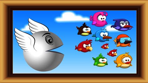 Learn Colors With Pacman Vs Angry Birds Videos For Play School Kids