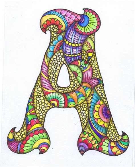 1482 Best Zentangles Alphabet Images On Pinterest Zen Tangles