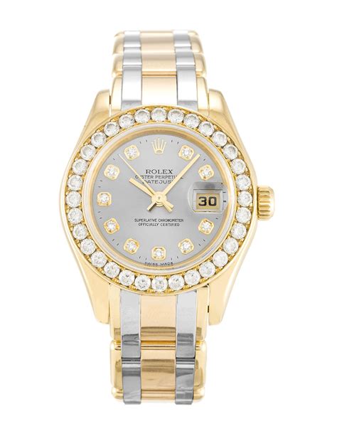 Replica Rolex Pearlmaster White Dial Diamond Markers Lady 80298 29MM