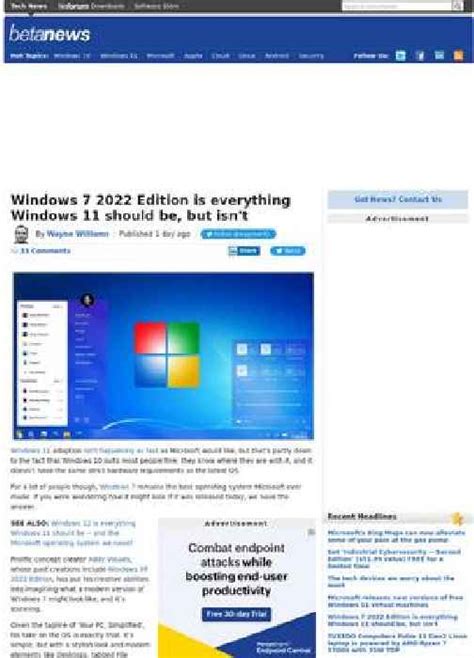 Windows 7 2022 Edition Is Everything Windows 11 Should One News Page