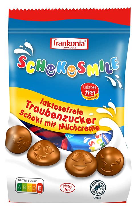 Frankonia Chocolat Schokosmile Frankonia Laktosefreie Traubenzucker