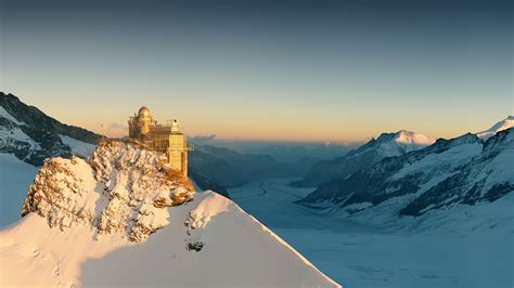 Jungfraujoch Unesco World Heritage Site At 3500 Meters Above Sea Level
