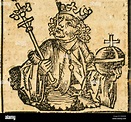 Charles II Anjou (1285-1309). King of Naples (1254-1309). Engraving ...