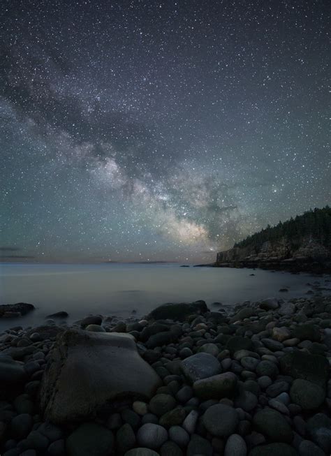 Mistymorningme Milky Way Otter Point © Nate Levesque Acadia Night Sky