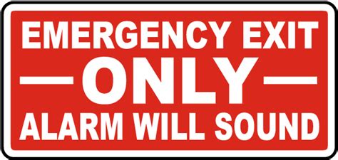 Emergency Exit Only Sign A5146 By