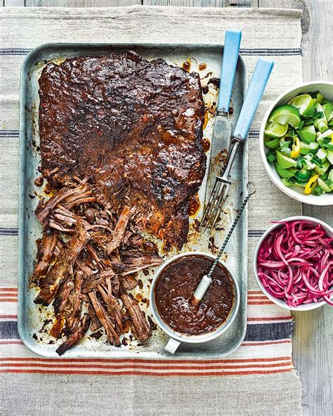 Mexican Style Barbecued Beef Brisket With Quick Pickled Onions Recipe