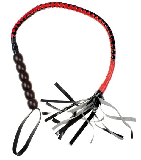 delicate blackandred pu leather fetish slave whip handle lash strap sexy toys in adult games in