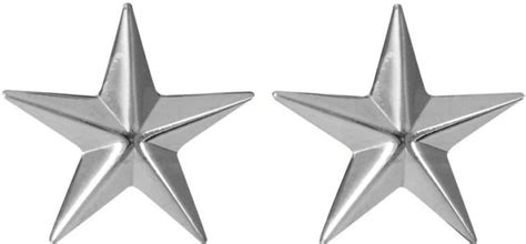 Silver Polished Brigadier General 2 Stars United States Army Rank