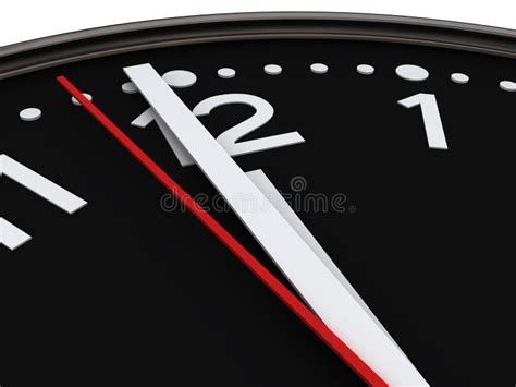 Clock At 1200 Midnight Or Noon Stock Illustration Illustration Of