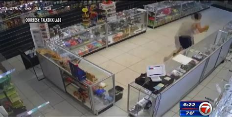 Surveillance Video Captures Thief Running Off With Tip Jar From Dania Beach Smoke Shop Wsvn