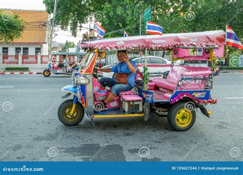 Fantasy Tuk Tuk Of Bangkok Thailand Tricycle Tuk Tuk Running In Bangkok Thailand Editorial