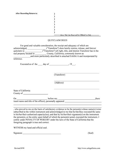 California Deed Form Fill Out And Sign Printable Pdf Template Signnow