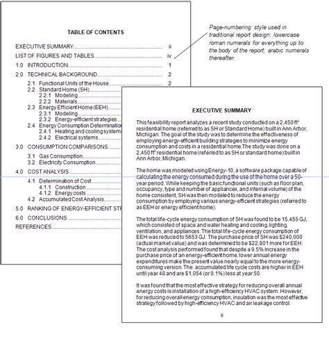 Times new roman (or the font you are using in your paper), 12 pt. 10.4 Table of contents - Technical Writing