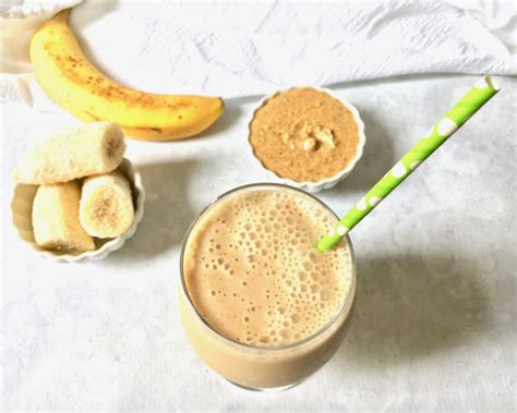 Almond Butter And Banana Protein Smoothie Zesty Olive Simple Tasty