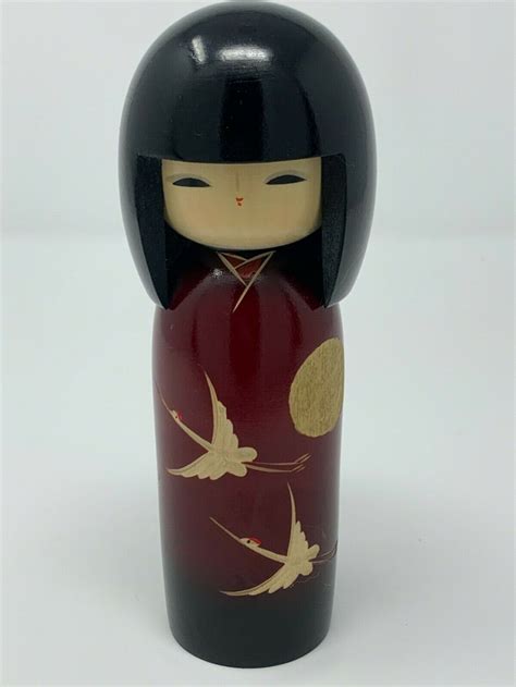 kokeshi doll yuichi miyagawa authentic japanese wooden collectible ebay kokeshi dolls