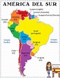 Spanish Map of South America- 8.5x11 printable reference pages | South ...