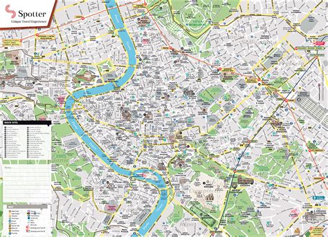 Spotter Travel Roma Mappa Personalizzata Mappa A3 Di Roma