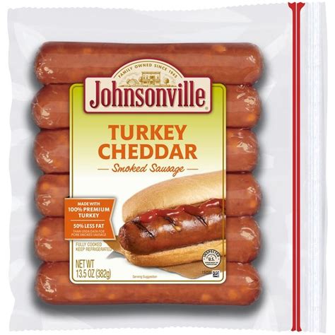 Johnsonville Sausage Turkey Cheddar Smoked Sausage 64 G Instacart