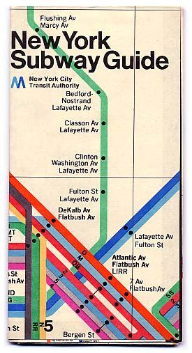 Vintage Mid 70s New York City Subway Guide New York Subway Subway