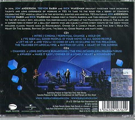 Jon Yes Feat Anderson Trevor Rabin Rick Wakeman Live At The Apollo 2 Cd New 5034504167629 Ebay