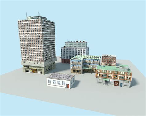3d Model City Buildings Pack Cgtrader