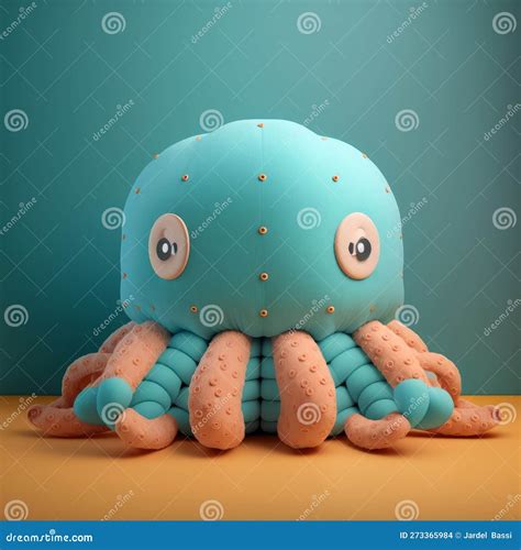 Cute Squishy Octopus Plush Toy Stock Illustration Illustration Of