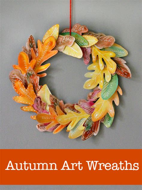 10 Beautiful Homemade Fall Wreath Art Projects Nurturestore Leaf