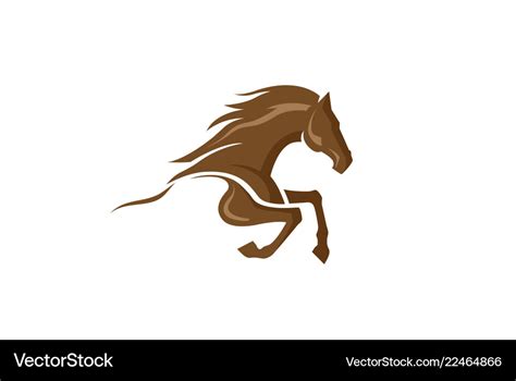 Creative Abstract Brown Horse Logo Royalty Free Vector Image