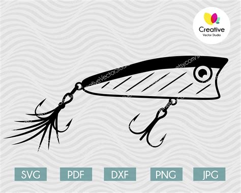 Fishing Lure SVG 9 Cut File Image Creative Vector Studio