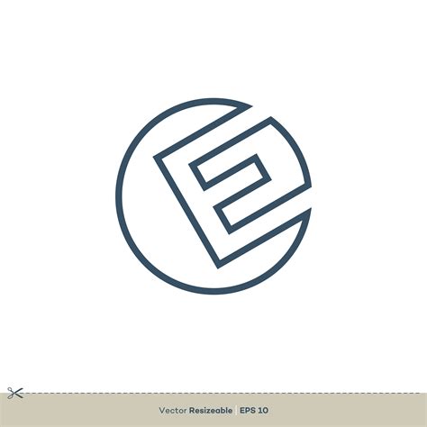 E Letter Logo Vector Icon Template Flat Illustration Design Download