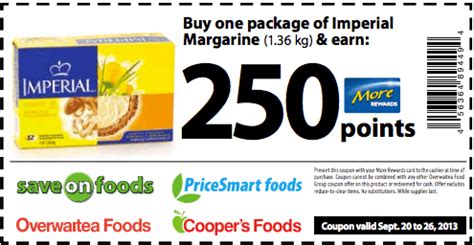 More Rewards Members Coupons: Buy One Package of Imperial Margarine ...