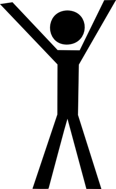 Stick Guy With Hands Up Clip Art At Vector Clip Art Online